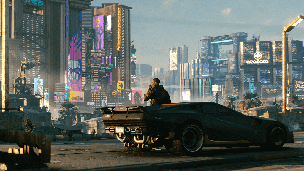 Incredibly atmospheric world space of Night City Cyberpunk 2077