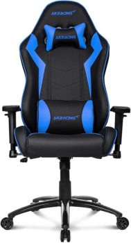Best Gaming Chairs 2021 AKRacing Core Series SX Gaming Chair W/ High Backrest, Recliner, Swivel, Tilt, Rocker And Seat Height Adjustment Mechanisms - Blue